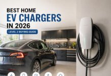 Best Home EV Chargers in 2026: Level 2 Buying Guide Best home EV chargers in 2026 featured image showing modern electric vehicle charging in premium garage