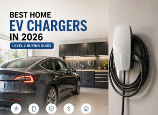 Best Home EV Chargers in 2026: Level 2 Buying Guide Best home EV chargers in 2026 featured image showing modern electric vehicle charging in premium garage