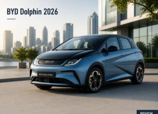 BYD Dolphin 2026 Review: Still Worth It? BYD Dolphin 2026 exterior compact electric hatchback in modern city setting