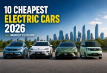 10 Cheapest Electric Cars to Buy in 2026 (Smart Buyer’s Guide) Cheapest electric cars 2026 lineup with left aligned headline and safe spacing for thumbnail cropping