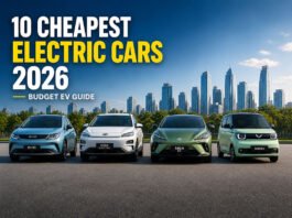 10 Cheapest Electric Cars to Buy in 2026 (Smart Buyer’s Guide) Cheapest electric cars 2026 lineup with left aligned headline and safe spacing for thumbnail cropping