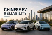 Are Cheap Chinese EVs Reliable Long Term? What Buyers Should Know Editorial illustration of affordable electric cars for a Chinese EV reliability guide