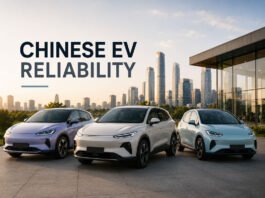 Are Cheap Chinese EVs Reliable Long Term? What Buyers Should Know Editorial illustration of affordable electric cars for a Chinese EV reliability guide