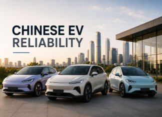 Are Cheap Chinese EVs Reliable Long Term? What Buyers Should Know Editorial illustration of affordable electric cars for a Chinese EV reliability guide