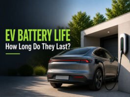 How Long Do EV Batteries Last? Real-World Guide EV battery life how long electric car batteries last featured image with electric vehicle charging at home