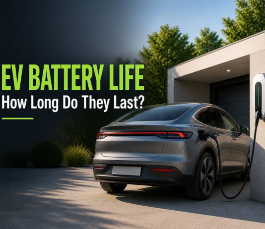 How Long Do EV Batteries Last? Real-World Guide EV battery life how long electric car batteries last featured image with electric vehicle charging at home