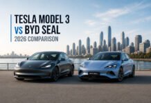 Tesla Model 3 vs BYD Seal 2026: Which One Should You Buy? Tesla Model 3 vs BYD Seal 2026 comparison side by side electric cars