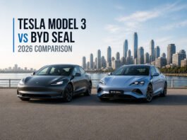 Tesla Model 3 vs BYD Seal 2026: Which One Should You Buy? Tesla Model 3 vs BYD Seal 2026 comparison side by side electric cars